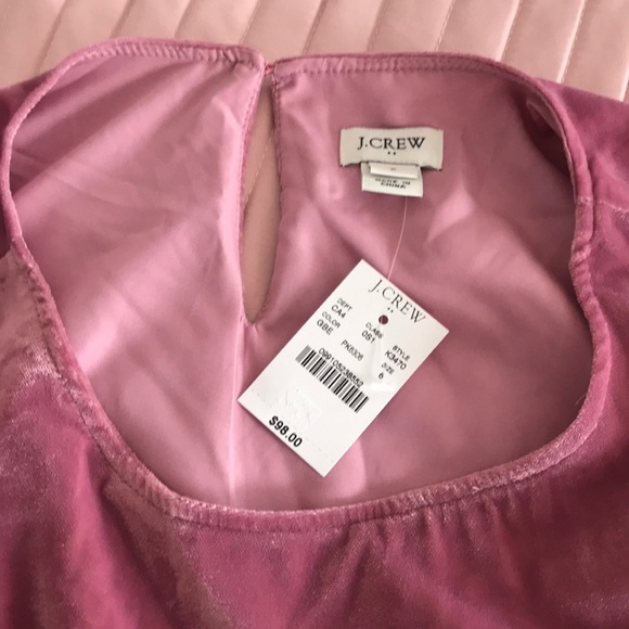 J Crew rose velvet dress NWT 6 - Picture 7 of 8